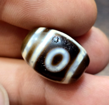 Antique Style Old Tibetan 2 Eyes Agate stone Dzi Bead Amulet - $1,138.38 MXN