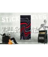 Wall Art Guitar Display Décor Panes Lava Striped Swirls 951 - $79.15
