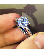 1.45Ct Round Cut White Diamond 925 Sterling Silver Solitaire Engagement ... - $95.00