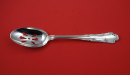 Barocco by Wallace-Italy Sterling Silver Pierced Serving Spoon 10&quot; original - $206.91