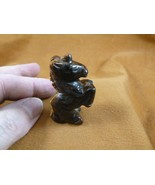 (Y-UNI-568) baby brown UNICORN horse Figurine carving gemstone unicorns ... - $373.91 MXN
