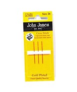 John James Cross Stitch Tapestry Gold Needles Size 26 3ct - €6,82 EUR