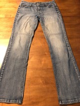 White House Black Market Women&#39;s Jeans Boot Cut Jeweled Stretch Size 6 X 33 - $23.76