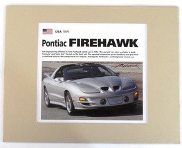 Pontiac Firehawk Matted Book Photo to Size 11x14 Ready for Framing New - £13.40 GBP