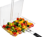 Portable Grill Basket, BBQ Grilling Basket for Outdoor Grill with Remova... - $29.77