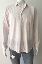 THEORY Men&#39;s Long Sleeve Button Up Light Pink &amp; White Checked Shirt (Size M) - £15.80 GBP