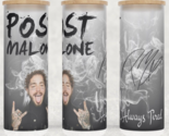 Frosted Glass Post Malone Always Tired Cup Mug Tumbler 25oz with lid and... - $19.75