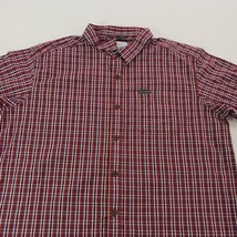 Columbia AM8053 Men's Red Plaid Cotton Blend Button Up Long Sleeve Shirt Size XL image 10
