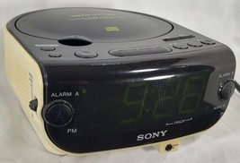 Sony Dream Machine FM/AM Radio CD Player Dual Alarm Clock ICF-CD815 TEST... - $19.62