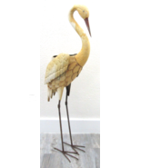 Vintage Old Florida Crane Form Art Metal Plant Stand 43&quot; Tall - $310.71 CAD