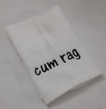 ADULT Embroidery Washcloth Towel Cum Rag Black Thread - $8.99