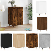 Modern Wooden 1 Door Narrow Home Sideboard Storage Cabinet Unit Metal Legs Wood - £38.67 GBP+