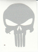 REFLECTIVE Punisher fire helmet die cut decal window sticker hard hat - $3.49