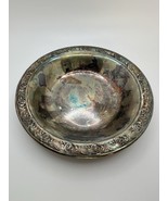 Vintage Reed and Barton Classic Rose Silverplate Nut Bowl 6.5 inch diame... - $7.57