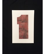 Letterpress Print: Numeral One 1 (11&quot; x 17&quot;) - $25.00