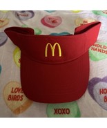 McDonald&#39;s Red Visor Yellow Arches Uniform Hat Cap Adjustable Hit Wear NEW - £31.35 GBP