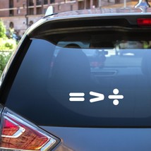 Equality Car Decal | = ÷ Sticker | Equality is Greater than Division | L... - $67.78 MXN+