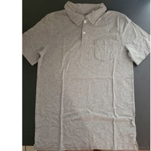 NWT Cat &amp; jack xxl 18 heather gray solid short sleeve polo shirt - £7.38 GBP