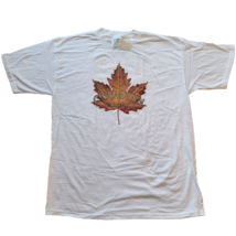 Canada Maple Leaf t-shirt Canadian Original Adult XL / TG White Cityscape vtg - £6.89 GBP