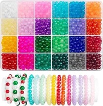 Jelly Glass Beads 6mm Assorted Lot Bulk Jewelry Supplies Wholesale 1200pcs - £19.48 GBP