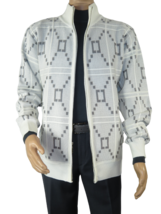 Men SILVERSILK Fancy Thick Sweater Jacket Zipper Pockets Mock Neck 4202 ... - £99.91 GBP