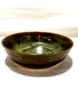 Studio Art Hand Thrown Pottery Bowl Artist Signed Brown Blue 7.5&quot; wide x... - £33.04 GBP