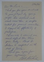 Bob Kurland Signed 6x9 Letter ALS Autographed Phillips 66ers HOF - £58.37 GBP