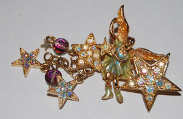 KIRK&#39;S FOLLY signed &quot;Johnny Angel&quot; Fairy Stars BROOCH Pin - 2 1/2 inches... - $37.50