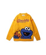 Harajuku Japanese retro cute Sesame Street sweater women loose   jumper ... - £104.07 GBP