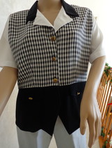 Vintage Checkered Blouse from Kathie Lee Fashions (#0973) - £14.14 GBP