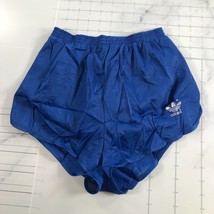 Vintage Adidas Running Shorts Mens S 28-30 Blue with Gray Trefoil Logo - $74.75