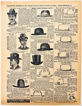 1969 Men&#39;s Railroad &amp; Top Hats 1901 Repro Advertisement Sears Fashion DW... - $19.99