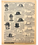 1969 Men&#39;s Railroad &amp; Top Hats 1901 Repro Advertisement Sears Fashion DW... - $28.04 CAD