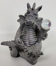 Vintage Michael Ricker Pewter Dragon Figurine Kylie w. Crystal Ball 1992... - £23.53 GBP