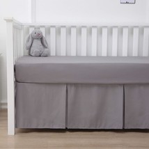 Crib Skirt With Durable Woven Platform For Boy And Girl, 2 Long Sides Pl... - £22.88 GBP