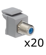(20) Leviton Quickport Snap-In Female F-Type Coaxial Cable Jack 75-Ohm 4... - $52.10 CAD