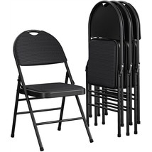 Cosco 37-976-TMS4E Folding Chair Black Fabric XL Black (4-PACK) - £136.88 GBP
