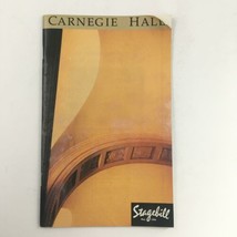 1996 Stagebill Toshiba Philharmonic Orchestra at Carnegie Hall - $71.25