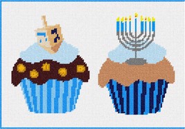 Pepita Needlepoint Canvas: Chanukah Cupcakes, 10&quot; x 7&quot; - £40.06 GBP+