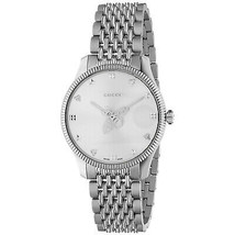 Gucci Women&#39;s G-Timeless Silver Dial Watch - YA1264153 - £796.22 GBP