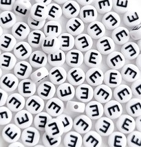 100PCS Letter Beads 4X7mm Acrylic Alphabet Beads for Jewelry Making Whit... - $313.99 MXN