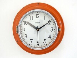 Orange Vintage Maritime Navigation Citizen Wall Clock Slave Nautical Shi... - $156.55