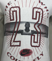 Vintage Nike Air Jordan T Shirt Grey Tag Basketball USA 90s Flight Mens Small - £55.07 GBP