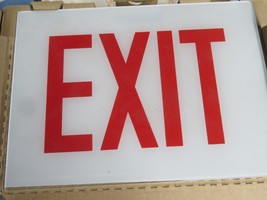 Commercial Electric Integrated Red Exit Sign Emergency Heavy Duty Light Box - $822.71 MXN