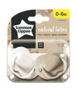 Tommee Tippee Natural Latex Cherry Soothers 0-6m 2 Pack - $1,385.41 MXN