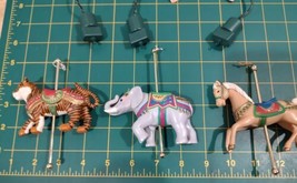 3 - Ornamotion Rotating Ornaments - Carousel Horse, Elephant &amp; Tiger  - £18.86 GBP