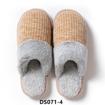 Cotton slippers female winter indoor household non-slip warm plush slipp... - £39.77 GBP