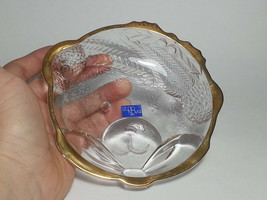 Golden Bear Sweet Dish StudioNova MIKASA Crystal Plate Bowl New - £15.17 GBP