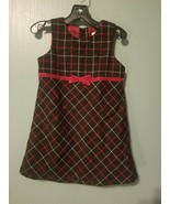 Old Navy Toddler - Black W/ Red and White Plaid Dress Size 2T    B19 - £6.26 GBP
