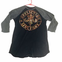 Affliction Real Tree Collaboration Raglan Live Fast Mens T Shirt Large Camo - £26.05 GBP